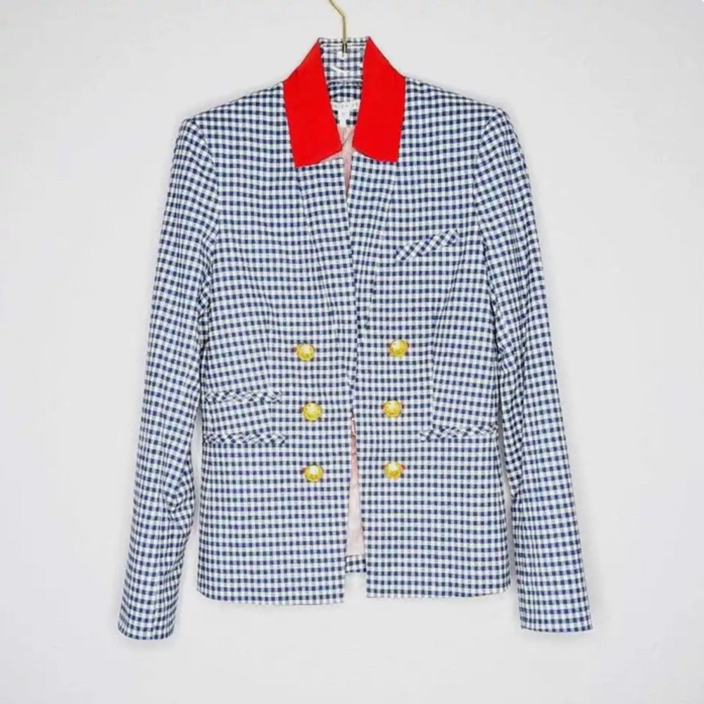 Veronica Beard Cottage Gingham Blazer Jacket 2 $595